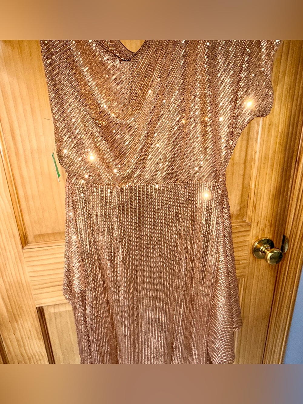 NWT Grace Karin Sequined Asymmetric Off Shoulder Bodycon Party Midi Dress-M - Picture 12 of 14